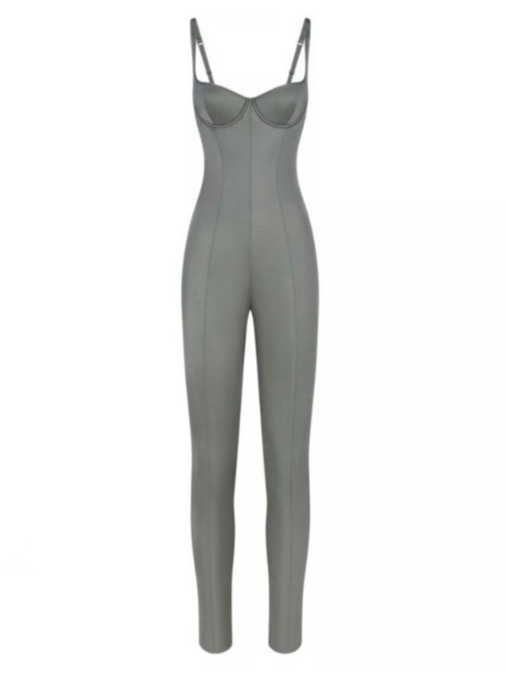 SKIMS Grey Sculpting Bustier Jumpsuit